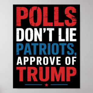 Poster Polling Don't Lie Patriots Aproveite de Trump Engr