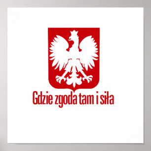 Póster Polônia-Com a força da unidade