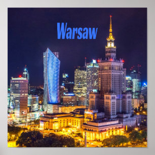 Poster Polônia de Varsóvia - Skyline, Espírito de Vars