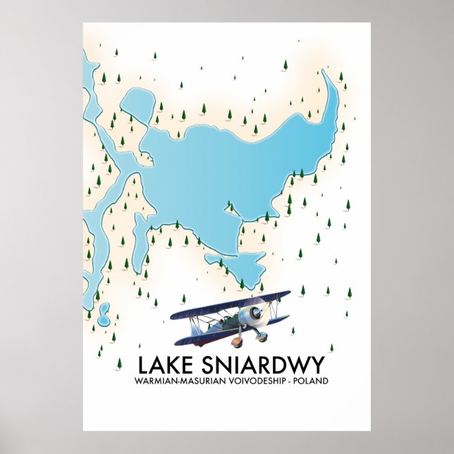 Poster Polônia do Lago Sniardwy (Frente)