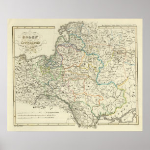 Póster Polônia e Lithuania 1386-1572