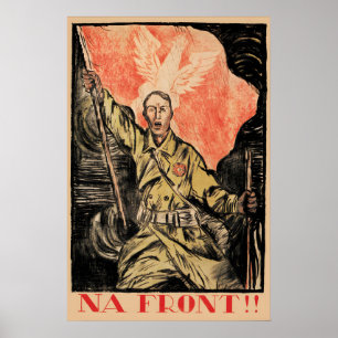 Poster Polônia Propaganda Guerra Polono-Soviética Década 