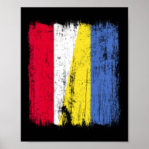 Poster Polônia Ucrânia Meia Bandeira Patrimônio Polonês U