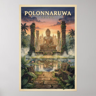 Poster Polonnaruwa Sri Lanka Viagens Antigas