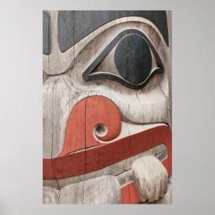 Poster Polos de Totem no Museu do Patrimônio da Haida