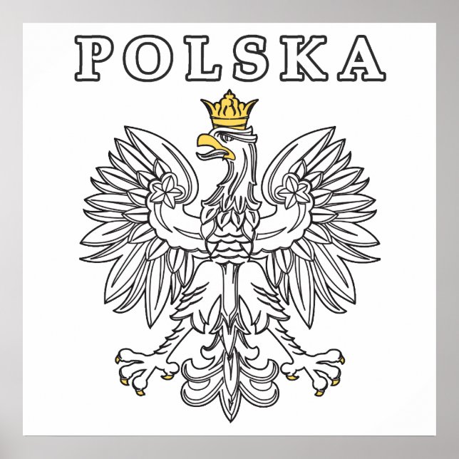 Póster Polska Com Águia Polonesa (Frente)