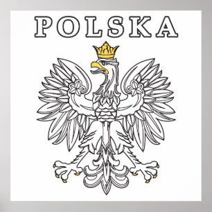 Póster Polska com Eagle polonês