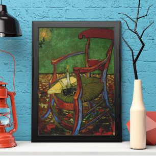 Poster Poltrona de Van Gogh Paul Gauguin, arte do vintage