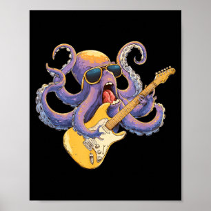 Poster Polvo de óculos com guitarra elétrica para um
