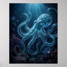 Poster Polvo do Oceano Profundezas Abissais