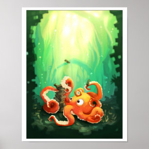 Poster Polvo que joga Jennga