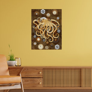 Poster Polvo Steampunk Retro Fantasia Mecânica