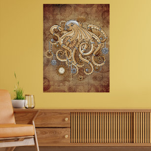 Poster Polvo Steampunk Retro Fantasia Mecânica