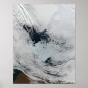 Poster Polynya (água aberta) no mar de Beaufort