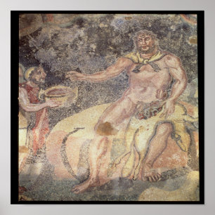 Póster Polyphemus os Cyclops, mosaico romano