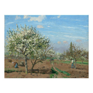 Póster Pomar em Bloom, Louveciennes Camille Pissarro