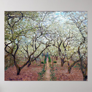 Póster Pomar na flor, Claude Monet, 1879