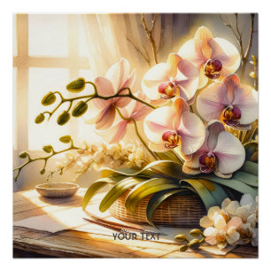 Póster Pomares Rosa Fantasma Cólidos Aquarela