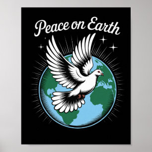 Poster Pomba da Paz na Terra e Globo Fé Natal Espiritual