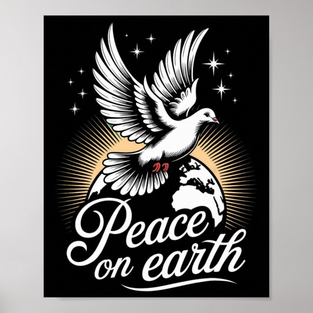 Poster Pomba da Paz na Terra e Globo Natal Pacífico (Frente)