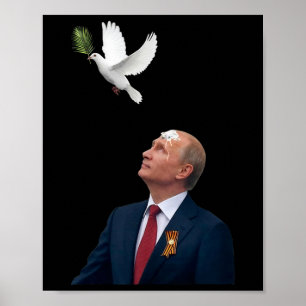 Poster Pomba da Paz Pare Puck Futin Mãos Fora da Ucrânia