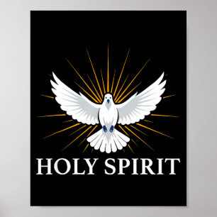 Poster Pomba Sagrada Escrita Símbolo Espiritual Bíblico F