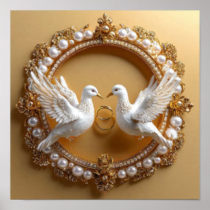 Poster Pombas de Casamento