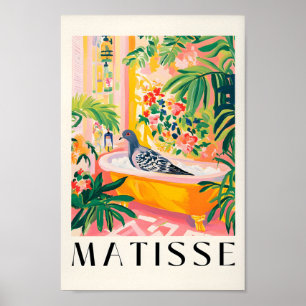 Poster Pombo Na Bathtub Poster, Engraçada Arte De Muro De