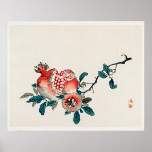 Poster Pomegranato de Kōno Bairei (1844-1895)