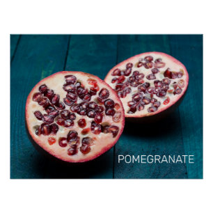 Póster Pomegranato Fruta Vegan Gourmet Foodie Souvenir