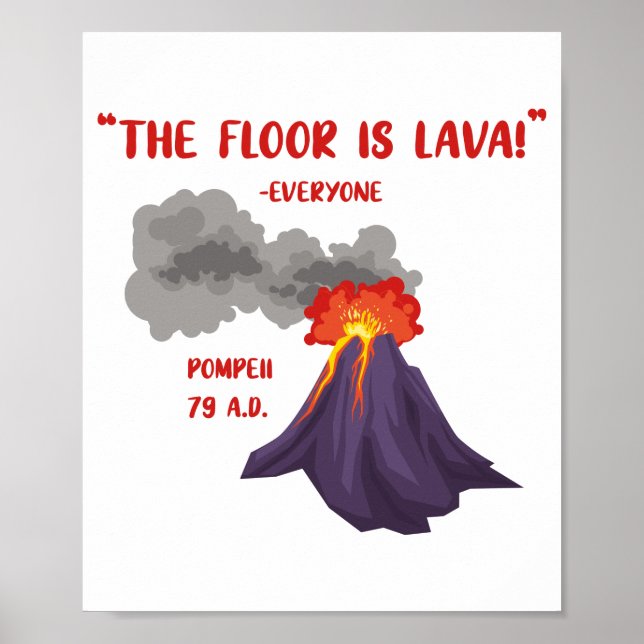 Poster Pompeia O Chão É Lava (Frente)