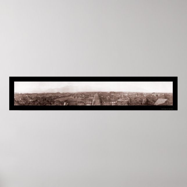 Póster Pompeii Destruiu a Cidade Foto 1909 (Frente)