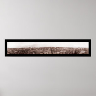 Póster Pompeii destruiu a foto 1909 da cidade
