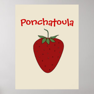 Póster Ponchatoula LA Strawberry