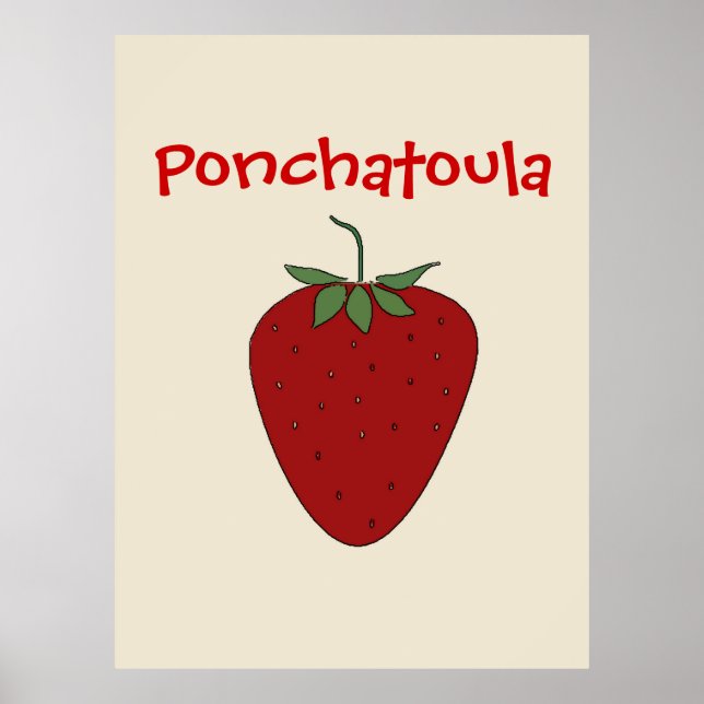 Póster Ponchatoula LA Strawberry (Frente)