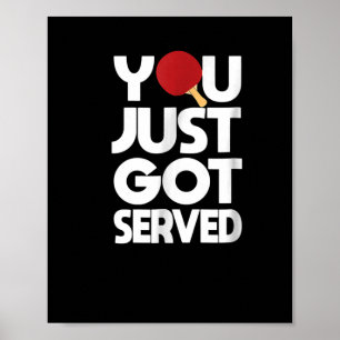 Poster Pong do Ping da Borboleta com Tênis de Mesa