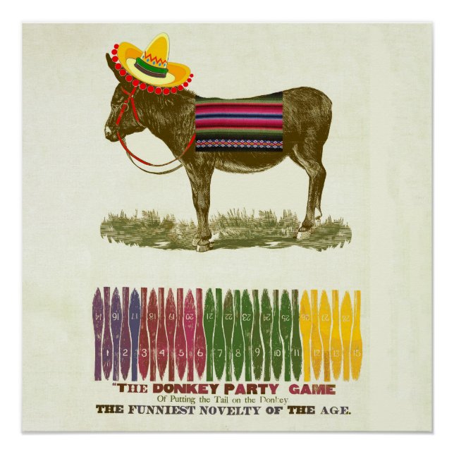 Póster Ponha a cauda no burro (Frente)