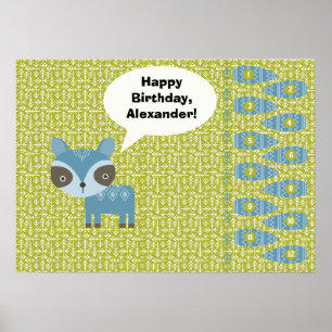 Poster Ponha a vela no jogo do Raccoon Party