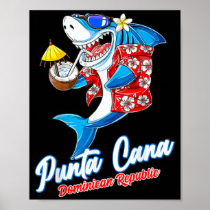 Poster Ponta Cana Dominicana 2026 Verão de Tubarão Praia
