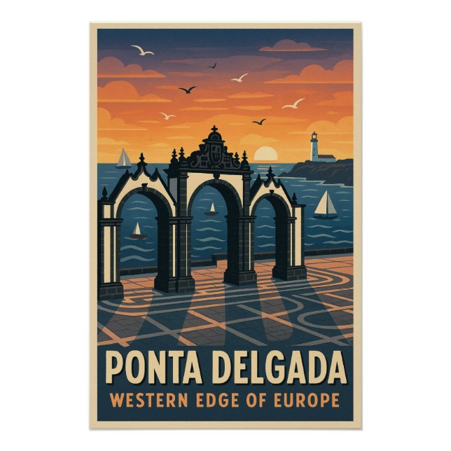Póster Ponta Delgada - Leste da Europa (Frente)