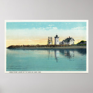 Póster Ponta do fim da ideia de Cape Cod do ponto longo
