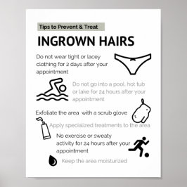 Poster Pontas e prevenção do cabelo cultivado