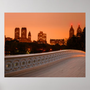 Póster Ponte arco em Twilight, Central Park, NYC