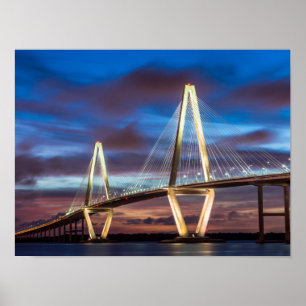 Póster Ponte Arthur Ravenal à Noite