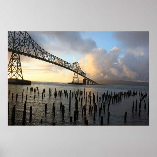 Póster Ponte Astoria-Megler No Sunset (Frente)