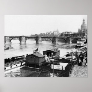 Poster Ponte Augustus, Dresden, c.1910