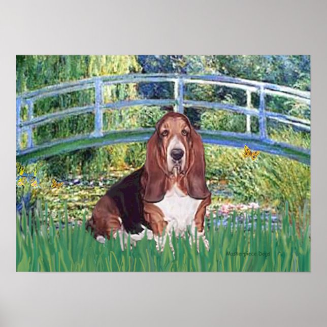 Póster Ponte Basset Hound - Lily Pond (Frente)