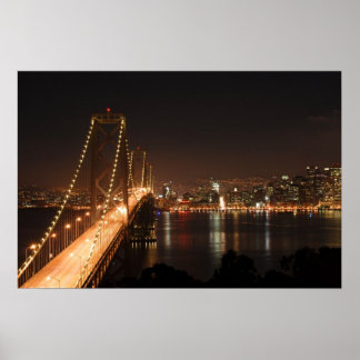 Póster Ponte Bay e Skyline da cidade de São Francisco