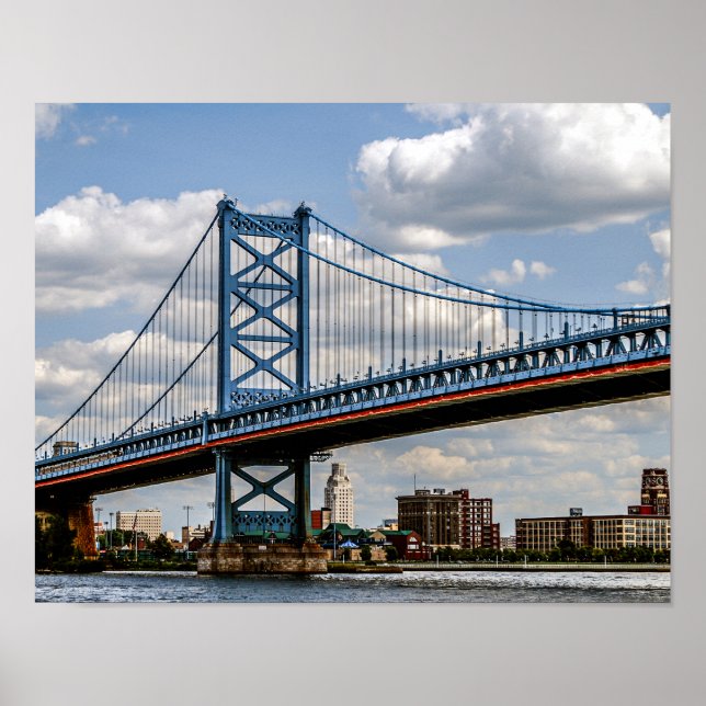 Poster Ponte Benjamin Franklin, Filadélfia, PA (Frente)