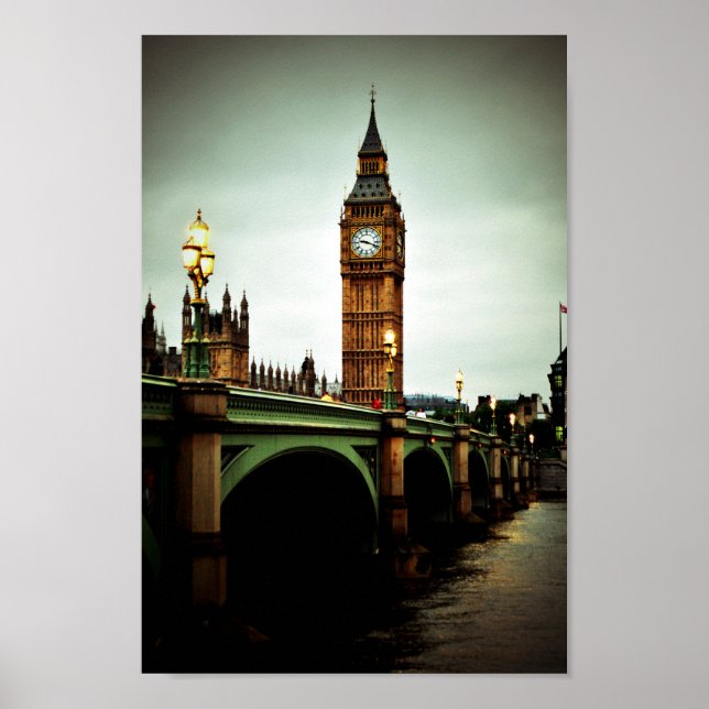 Poster Ponte Big Ben Queen Elizabeth Tower Westminster (Frente)